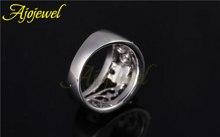 Ajojewel #6-10 Best Selling Fashion Jewelry Black CZ Flower Vintage Retro Ring Women