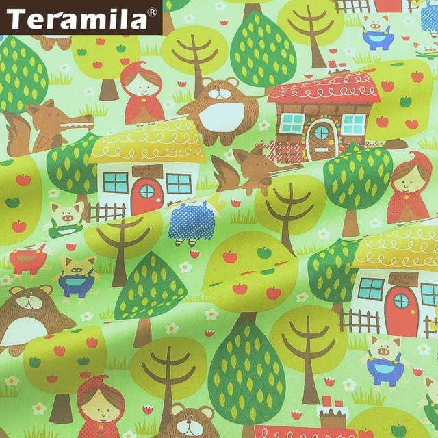 Teramila-tela de algodón 100% estilo cuento de hadas Tissu, ropa de niño, Sábana de cama de retazos, almohada, costura, Telas textil para el hogar Teramila-tela de algodón 100% estilo cuento de hadas Tissu, ropa de niño, Sábana de cama de retazos, almohada, costura, Telas textil para el hogar