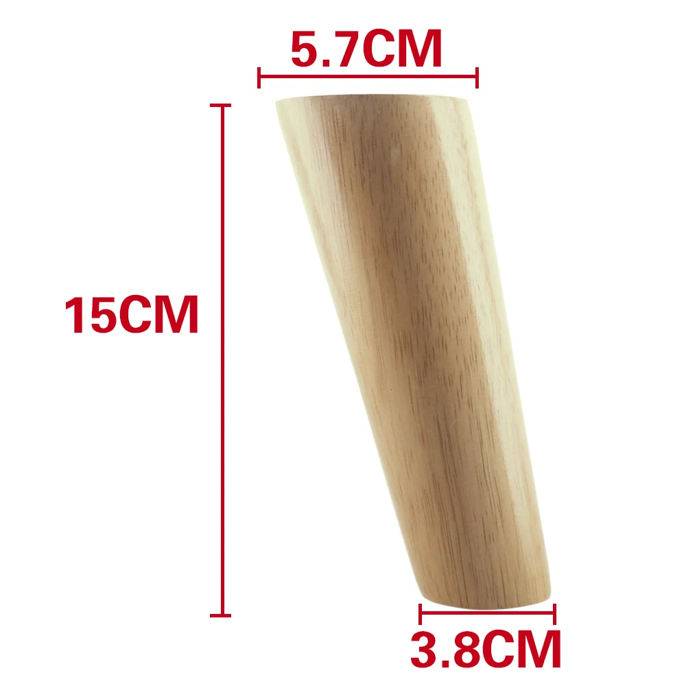 1 шт. дубовая деревянная диагональная Боковая обвязка Furiniture ножка с железной плитой стол ноги Carbinet ножка - Цвет: 5.7x3.8x15cm