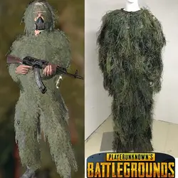 PUBG Ghillie костюм сумка Хэллоуин игровой костюм Playerunknown Battlegrounds Косплей Костюм камуфляжная одежда