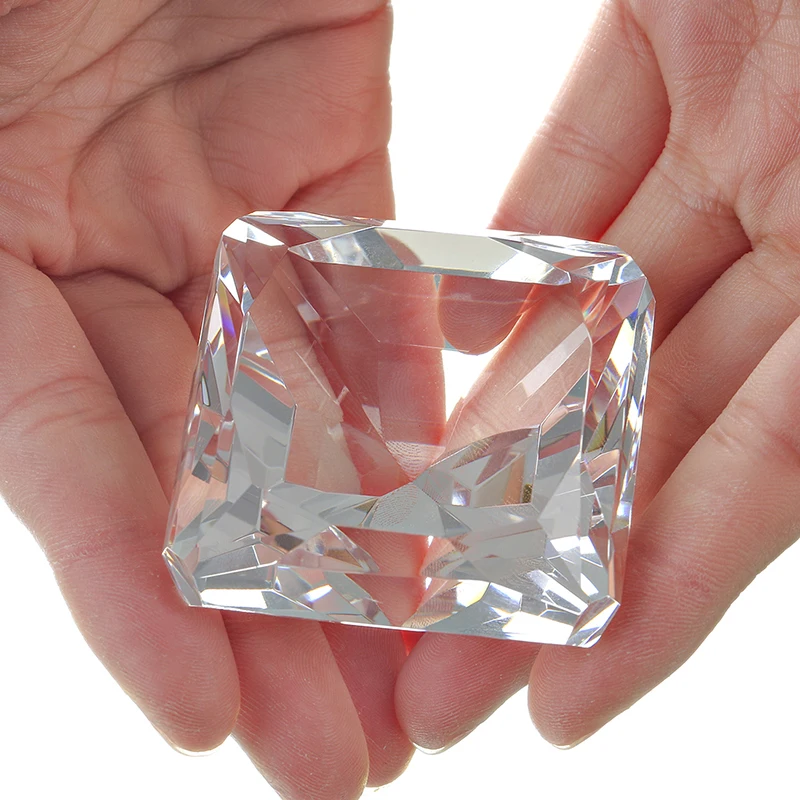 Pisapapeles con forma de diamante de cristal para decoraci/ón del hogar H/&D K9