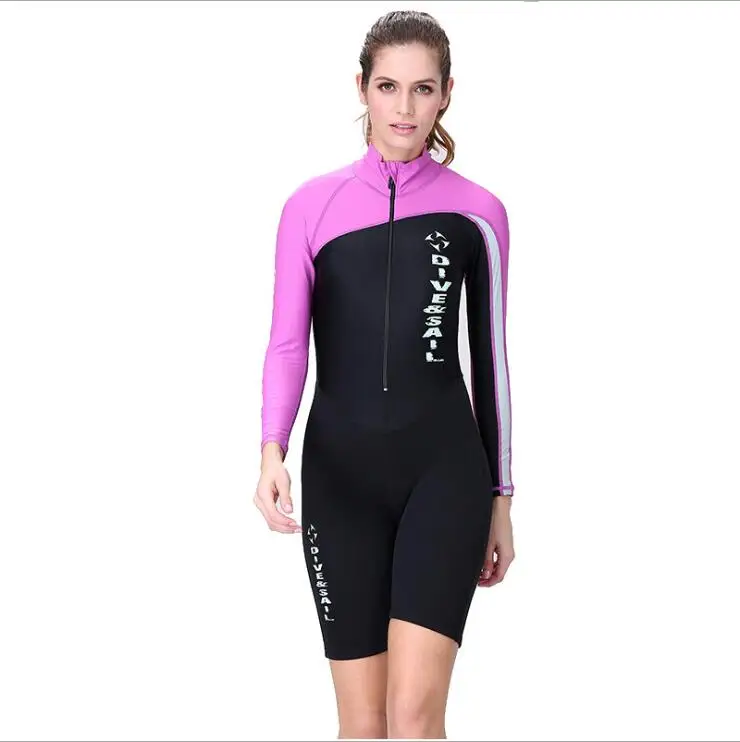 1,5 мм с толстым теплым Соединенным солнцезащитным покрытием костюм для дайвинга для мужчин и женщин с длинным рукавом шорты купальный костюм для серфинга и подводного плавания - Цвет: Черный