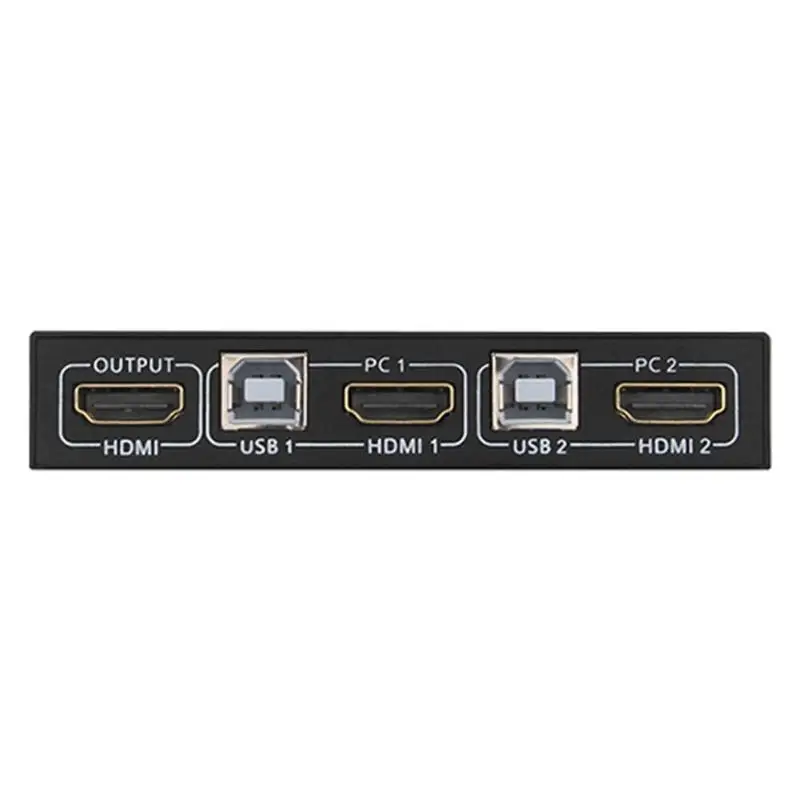 2 порта HDMI USB KVM 4K коммутатор разветвитель для обмена монитором клавиатура мышь Адаптивная EDID/HDCP дешифрование Встроенная система ESD