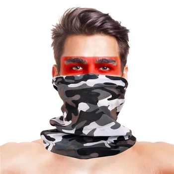 

High-Jump Fishing Clothing Bandana Polyester Windproof Anti UV Face Mask Headwear Camouflage Military Fishing Sportswear Bandana