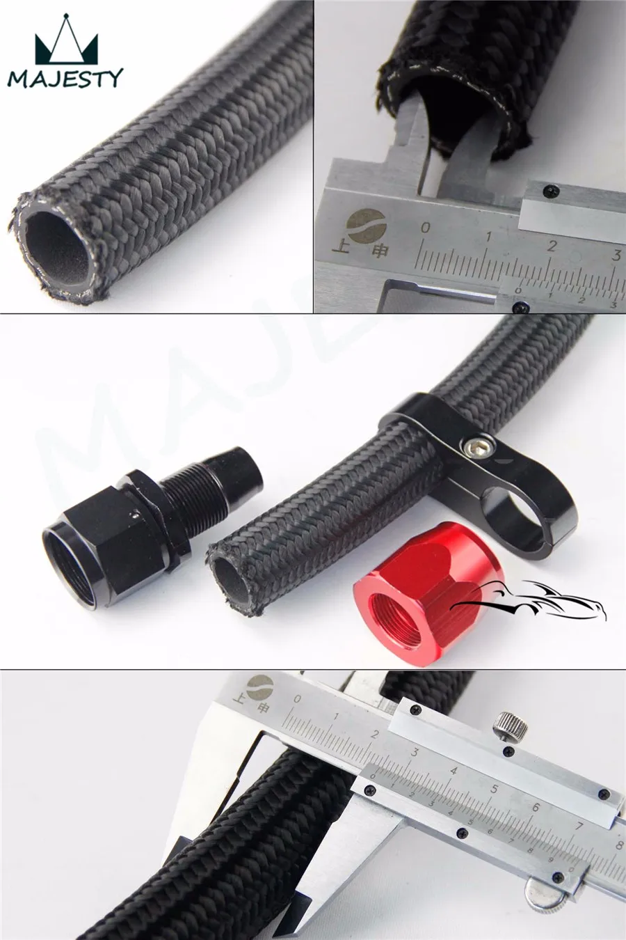 AN12 Нержавеющая сталь плетеный шланг линия+ Место адаптер+ Гаечные ключи Инструменты гаечный ключ комплект черный