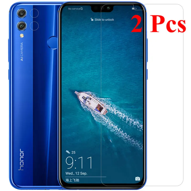 

2pcs Glass Protector Case For Huawei Honor 8X JSN-L21 JSN-L42 Tempered Glass Screen Protector Film for Huawei Honor 8X Max