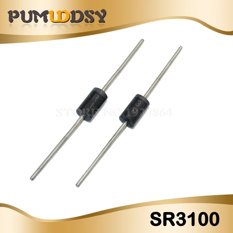 20 шт. Бесплатная доставка Лидер продаж SR3100 SB3100 Шоттки Diode100V 3A DIP