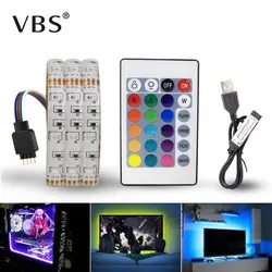 USB Светодиодная лента 5 в SMD2835 0,5 см 1 м 2 м 3 м 4 м 5 м Светодиодная лента s Теплый Холодный белый RGB лента потолочный светильник свет