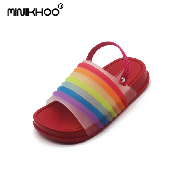 mini melissa rainbow sandals