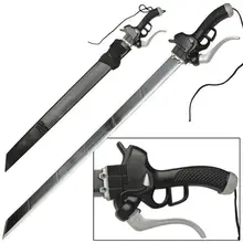 S0175 аниме прикрепить на Титанов SHINGEKI NO KYOJIN EREN YEAGER пистолет ручка двойной меч 36,4"