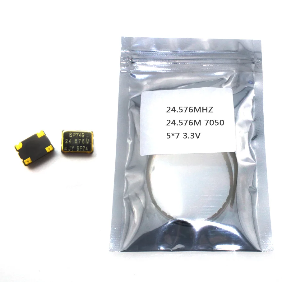 10 шт. SMD 5070 активный кристаллический осциллятор OSC 24 576 МГц м 7050 5х7 3 В 25PPM |