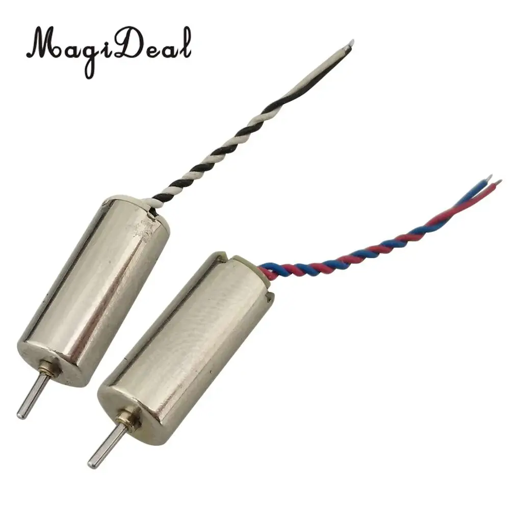 MagiDeal High Quality 2Pcs Metal Motors for JJRC H36 Mini RC Quadcopter Spare Parts Drone Engine Cars Boats Remote Control Tool
