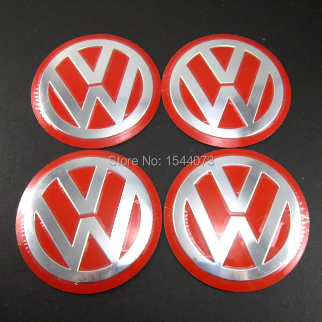 red vw centre caps