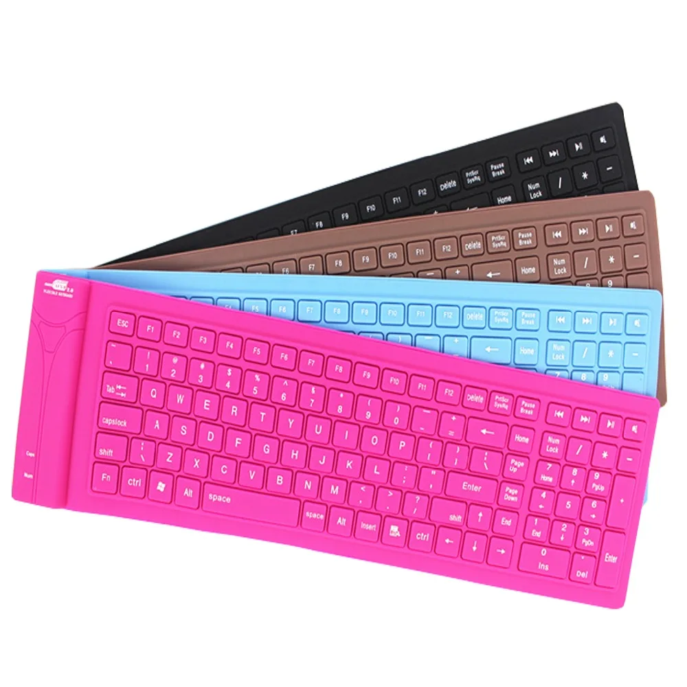 108 keys Foldable Waterproof Universal Portable Bluetooth Wireless Soft