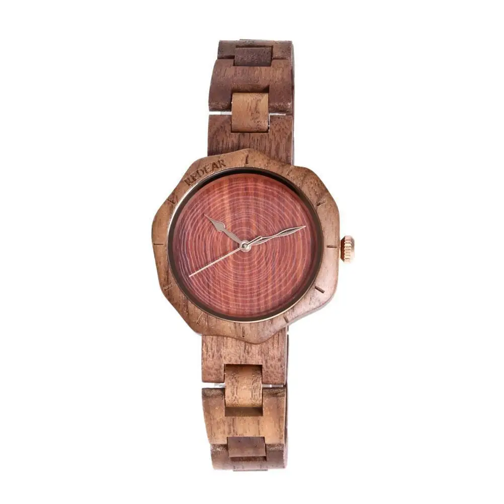 

MISSKY Women Fashion Simple Quartz Watch Chic Wooden Watchband Wristwatch Ornament san0