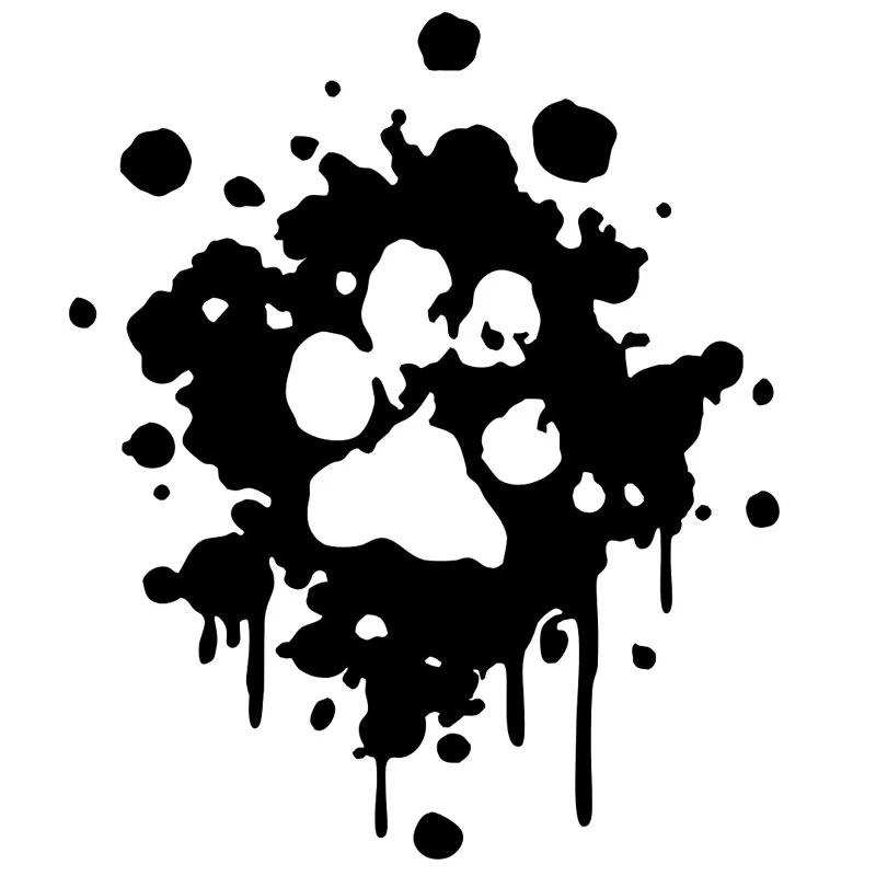 Aliexpress.com : Buy 18.6cm*15.5cm Interesting Dog Paw Print Splatter