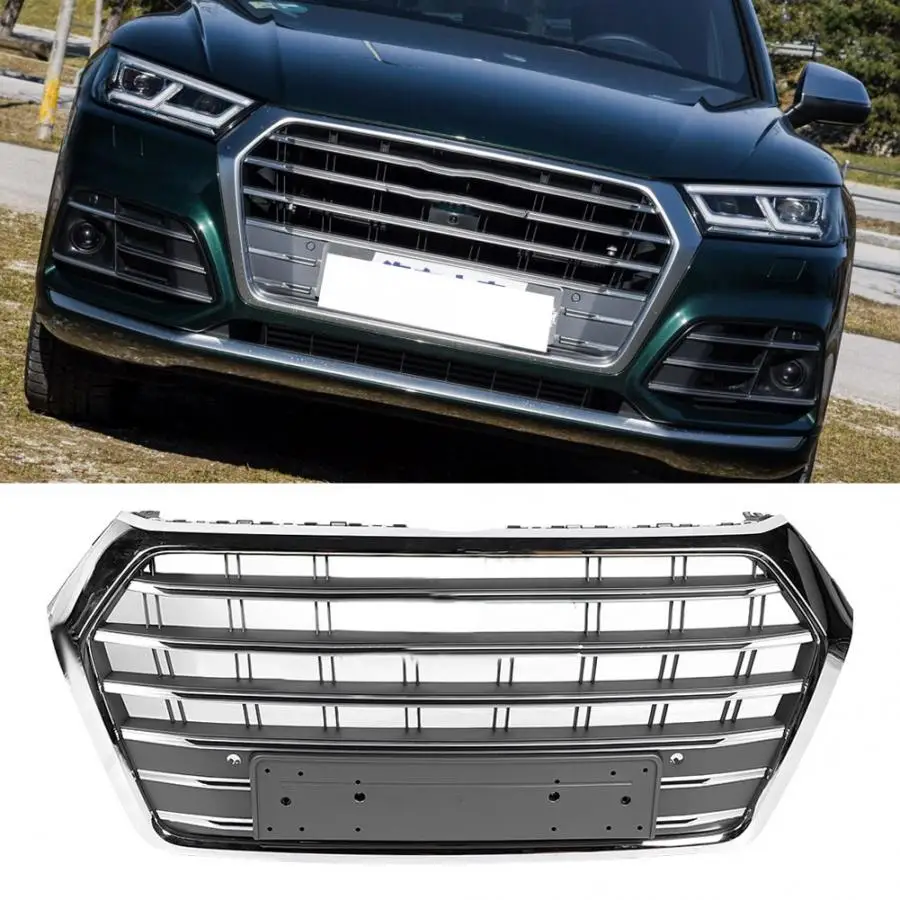 Модификация автомобиля для SQ5 Стиль переднего бампера с капюшоном, сетка решетка решетки Подходит для Audi Q5 автомобильные аксессуары