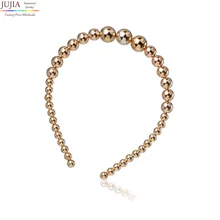 JUJIA, новинка, корейская мода, золотой цвет, искусственный жемчуг, повязки для волос для женщин, украшения для волос, свадебные повязки на голову, подарок