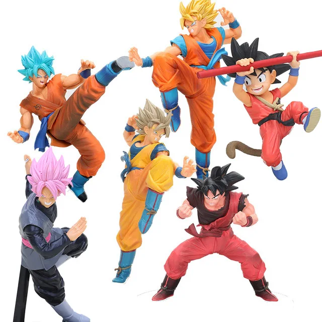 Супер Саян супер Гоку Фес драконий шар son Goku детский черный сын фигурка DBZ