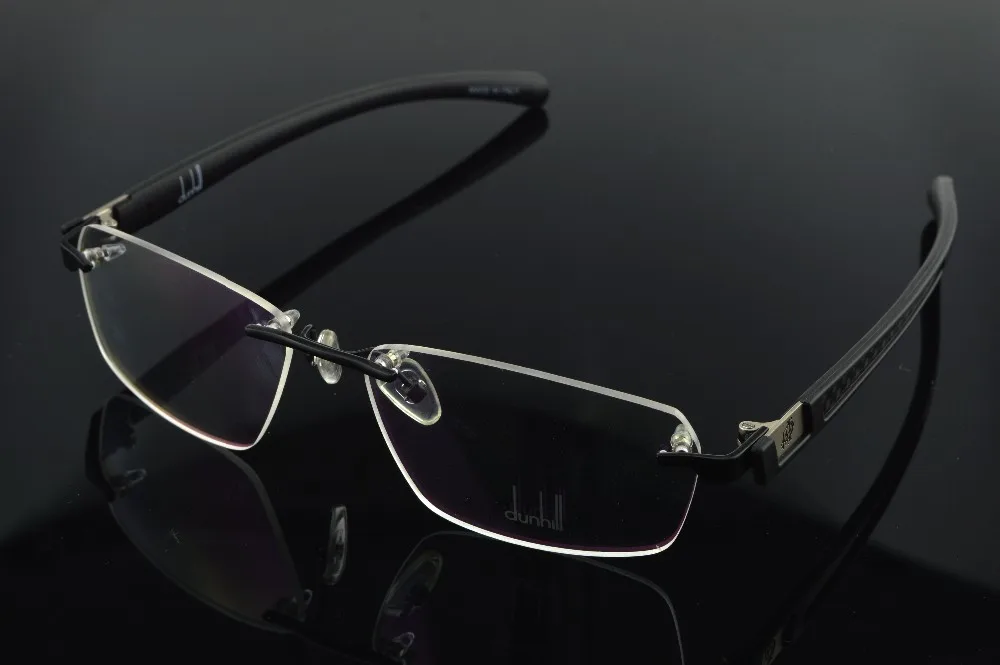 =PURE TITANIUM= MEN BUSINESS FRAME Carbon fiber rimless ultra light