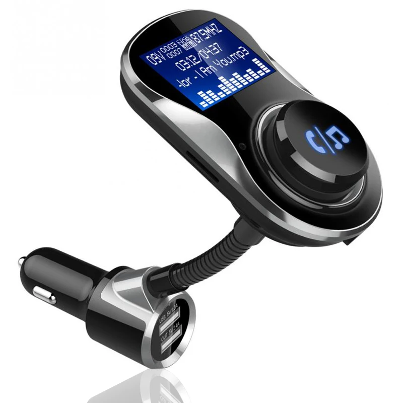 

Bluetooth FM Transmitter Modulator Handsfree Car MP3 Player Support USB Flash Drive SD Card USB Charger Aux Port
