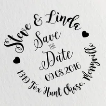 Пользовательские сохранения штампа даты, персонализированные пользовательские штамп, свадебный