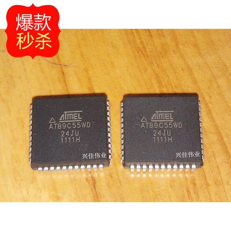 10 шт. [новый оригинальной аутентичной] AT89C55WD-24JU PLCC44 микроконтроллеров |