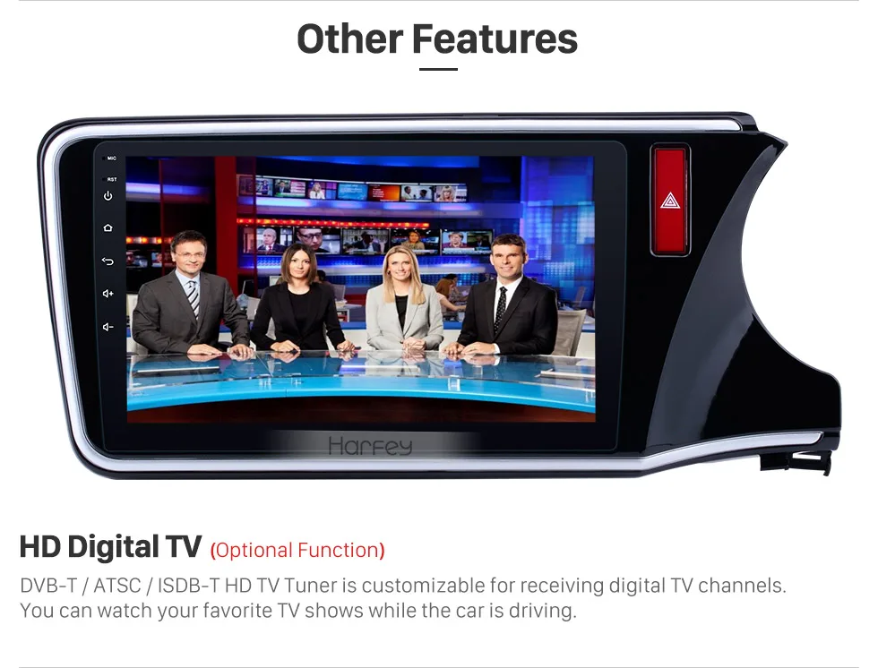 Best Harfey  10.1" Android 8.1 Car Head Unit Radio Player GPS Navigation For HONDA CITY RHD 2014 2015 2016 2017 with Bluetooth wifi 19