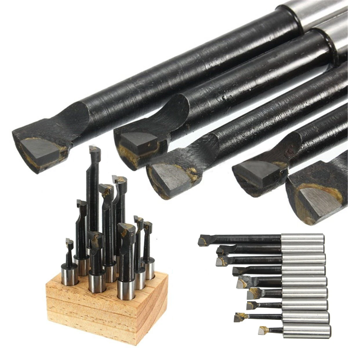 9PCS x 12mm Hard Alloy Shank Boring Bar Carbide Tipped for 50mm Boring Head Lathe Machine Tools & Accessories