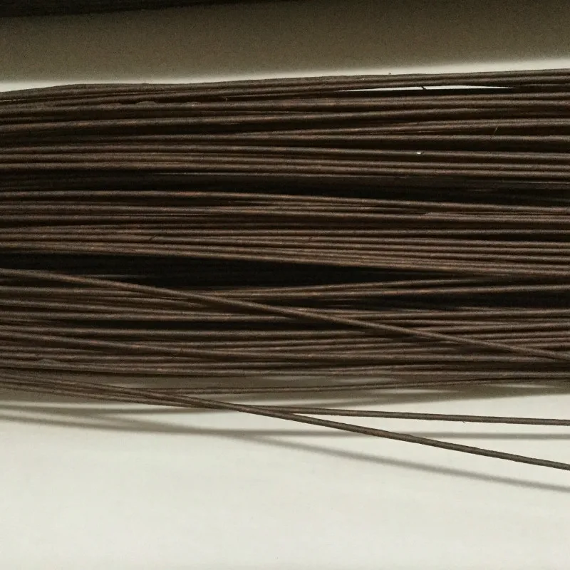 100 шт. X 2#2 мм Калибр коричневый обернутый Цветочный стволовый провод 15," 40 см для цветов DIY Цветочный проект