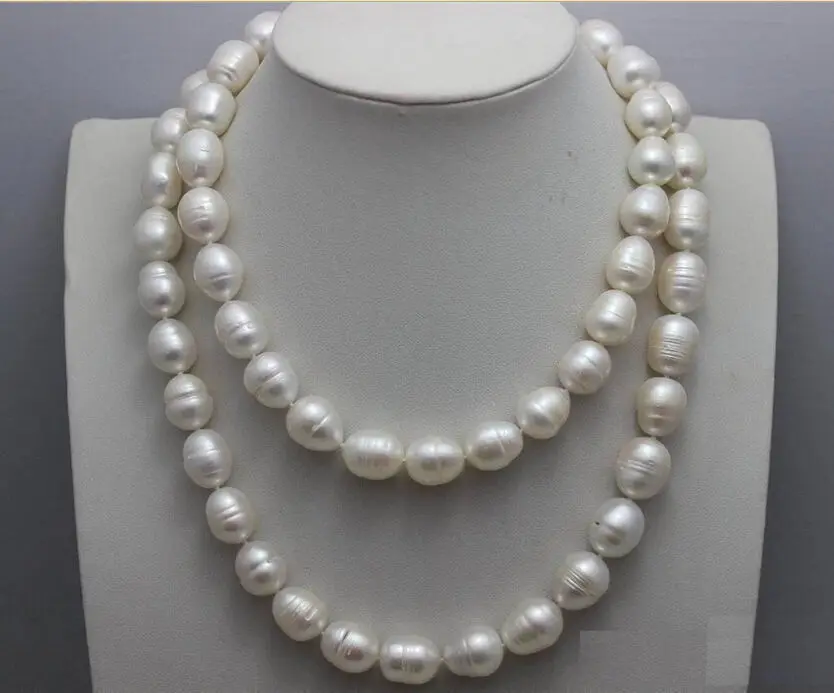 

Hot selling free shipping****beauty 12-14mm 33inch natural south seas Australian baroque white pearl necklace