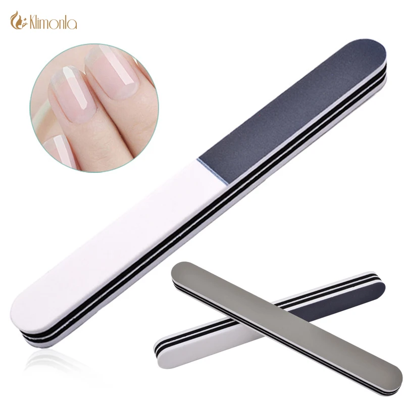 10 Pz/lotto Nail Buffer Double Side Diamante Spugna Giù Blocco Polacco Più Spesso Brillante Lucidatura Sponge Nail File Rettifica Manicure