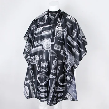 

Mens Beard Catcher Barber Gown Apron Cape Printing High Quality Adjustable neck Strap Hair Cutting Cloth