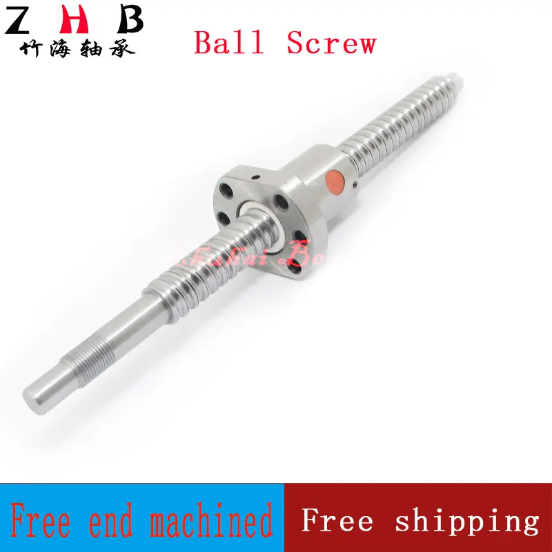 Free shipping SFU1605 1000mm rolled ball screw C7 grade with 1605 flange single ball nut for