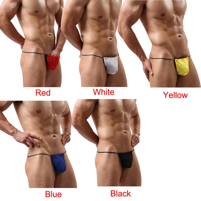 2017New Mens Strap Exotic Briefs Sexy G-String Tongs Intimates Solid Comfortable Bikini Underwear Bag Bulge Pouch Briefs T-back -