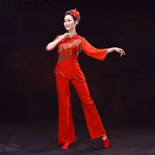 Китайский народный танец Женские Восточные Танцевальные Костюмы Китайский древний костюм женские восточные костюмы для танцев AA1041