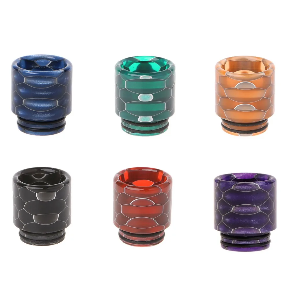 

810 Drip Tip Snakeskin Long Epoxy Resin Mouthpiece For RBA/RDA Atomizer Tank