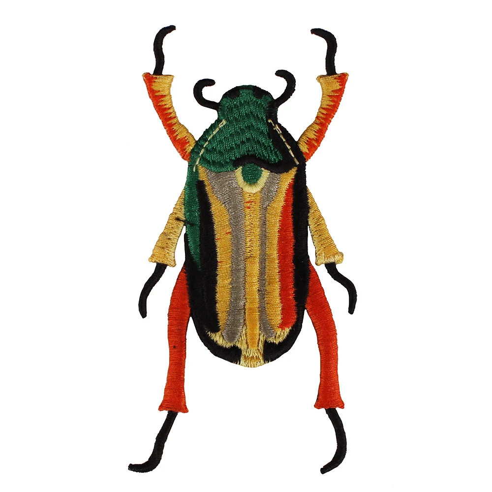 10pieces Ladybird Insect Embroidery Animal Fabric Patches Embossed