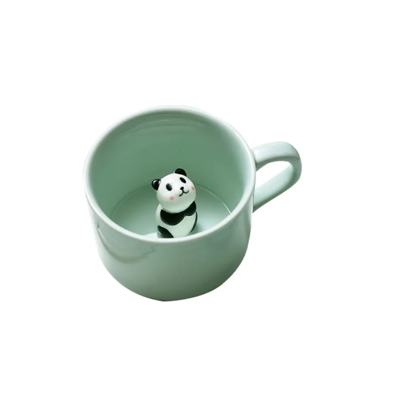 Urijk 1 шт. милые Мультяшные животные керамические кружки кофейная чашка молоко сок лимон чайная чашка кружка домашний офис посуда для напитков для кухни аксессуары - Цвет: Panda