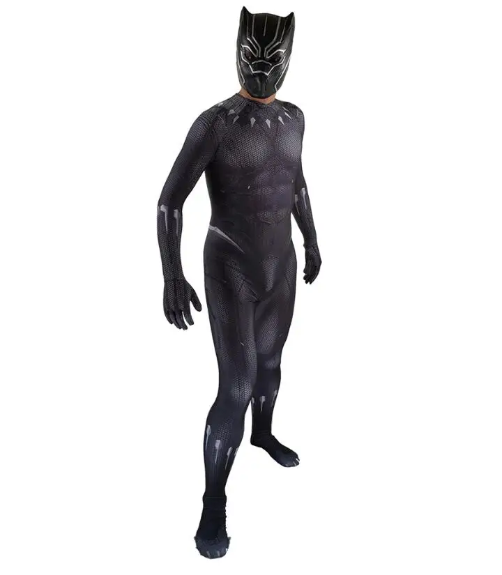 2019 Cosplay Costume Men Kids Black Panther Costume Fancy Halloween ...