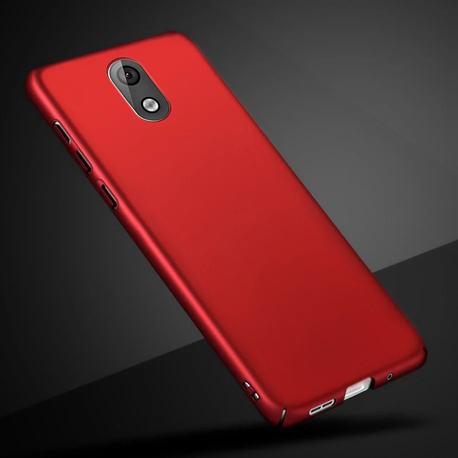 Чехол для телефона Nokia 3 TA-1032 чехол 360 полная защита жесткий пластик чехол для Nokia 3,1 Nokia3 TA-1063 Матовые чехлы - Цвет: Red