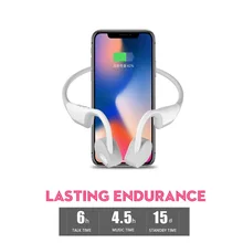 Наушники с костной проводимостью Беспроводной Bluetooth 5,0 наушники Спорт на открытом воздухе гарнитура IP56 Водонепроницаемый Hands-free для Iphone samsung