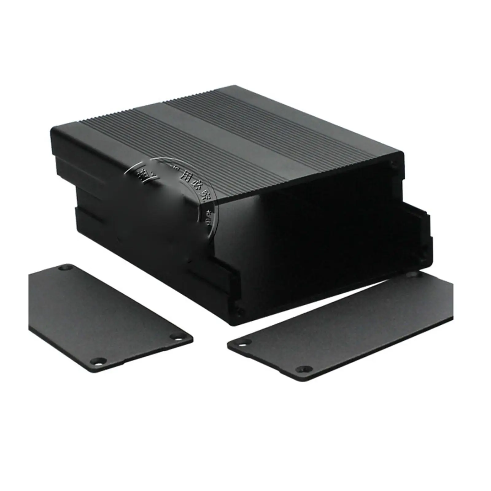100x76x35mm Black Aluminum Enclosure PCB Shell Cooling Box Case Split Type