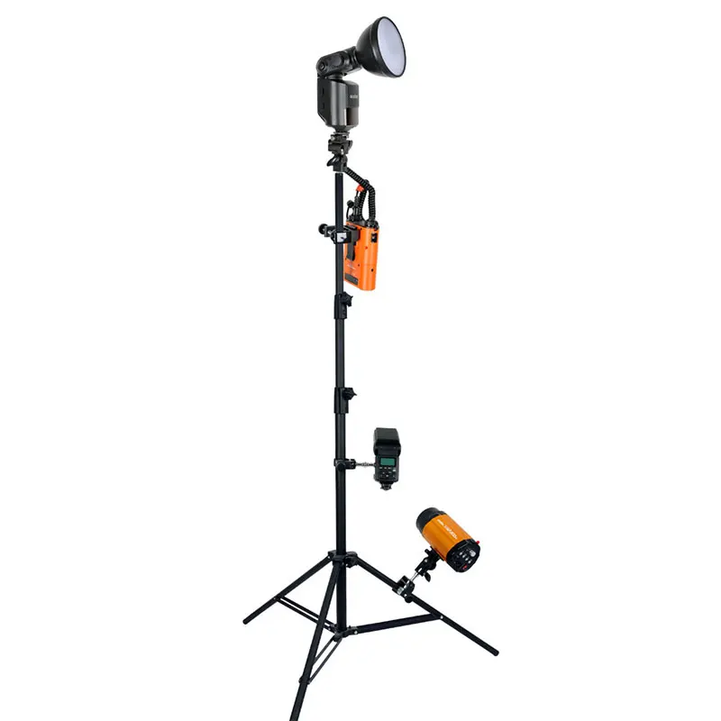  Q-Type Multifunctional Clip Clamp With 1/4 and 3/8 Screw For Battery Power Pack Studio Light Flash 