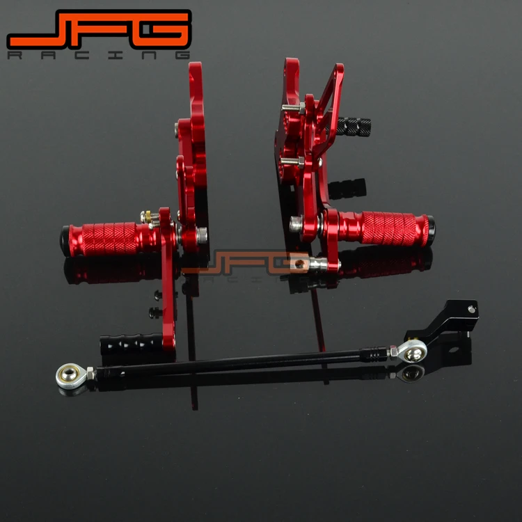 Мотоцикл с ЧПУ Регулируемые подножки педали отдых Rearset подножки для HONDA CBR600 F4I 2001-2006 2001 2002 2003 2004 2005 2006