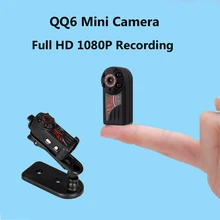 QQ6 Micro Câmera Full HD 1080 Mini Câmera Infravermelha Nigth Visão DV Câmera Portátil 12 M Sensor De Movimento De Vídeo Camcorder Espia