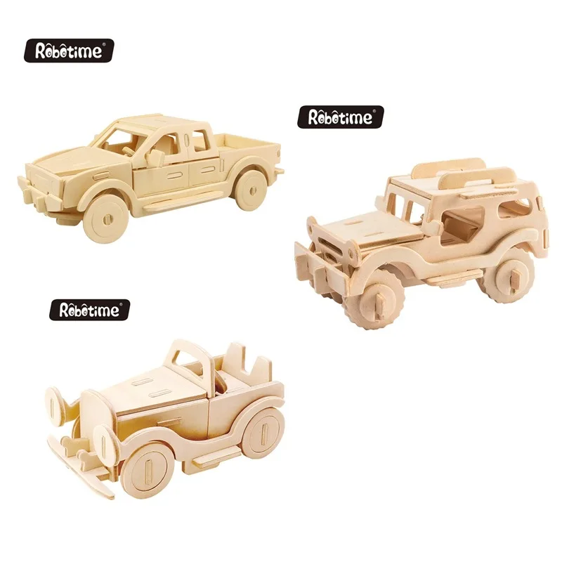 

DIY Wooden Mechanical Model Car Splicing Building Blocks Indoor Ornament Education Toys For Children Christmas Birthday Gift