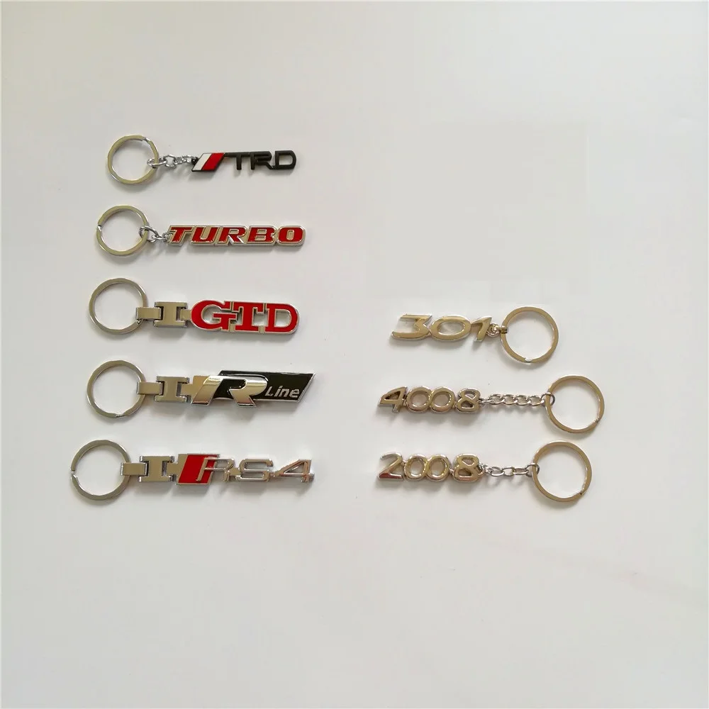 Автомобильный брелок для Peugeot 301 2008 4008 Benz AMG Audi RS 4 Гольф r линии Toyota TRD gtd Turbo брелоки