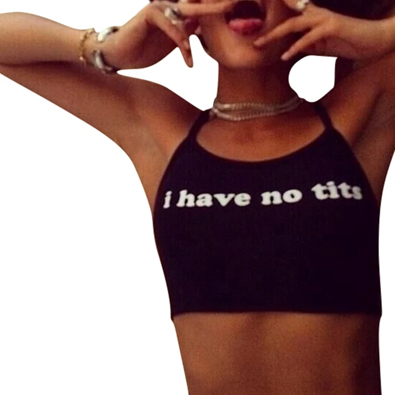 

New Summer Sexy Women Camis Cropped Clothes Bra Crop Top Crop Feminino Funny Letter One piece swimsuit coat Strapless Tops jul17