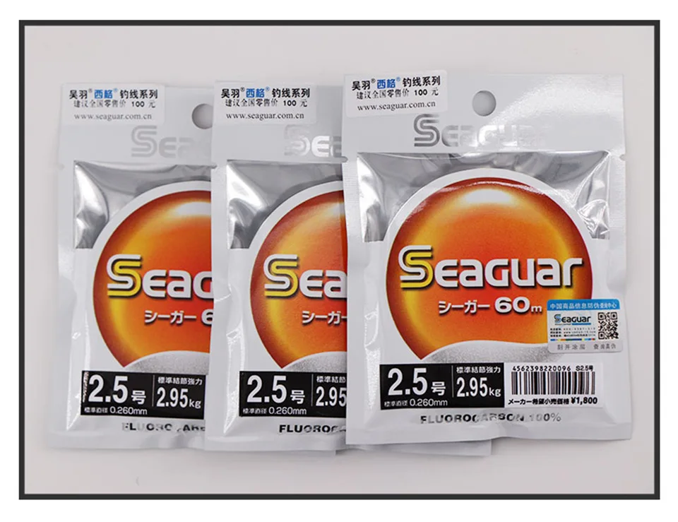 60 м SEAGUAR леска фторуглеродная 0,85 кг-9,6 кг Мощность износостойкие лески